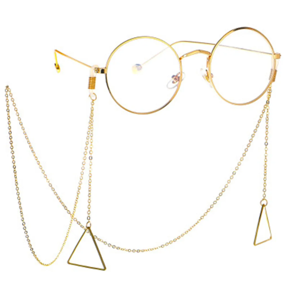 KLASSNUM Модные Винтажные Очки с жемчугом цепь новые женские металлические золотые серебряные хипстерские путешествия ожерелье цепочки для очков - Цвет: Gold-3