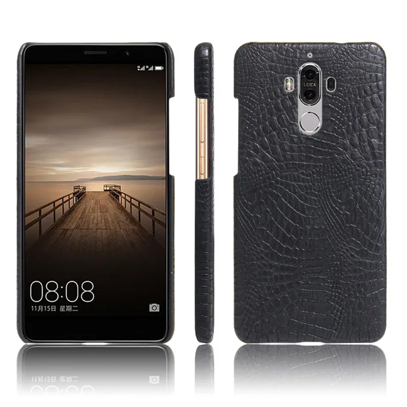 Чехол для Huawei Mate 9 чехол Mate9 твердый пластиковый из искусственной кожи телефона MHA