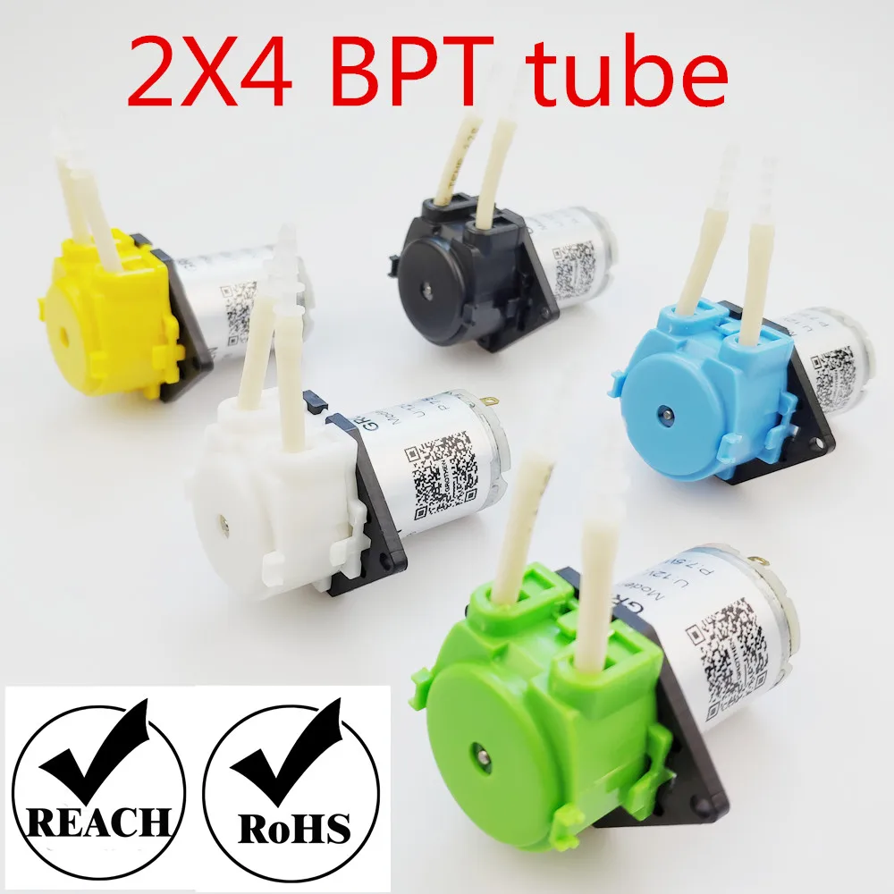 12V DC DIY цветной дозирующий насос перистальтическая дозирующая головка для
