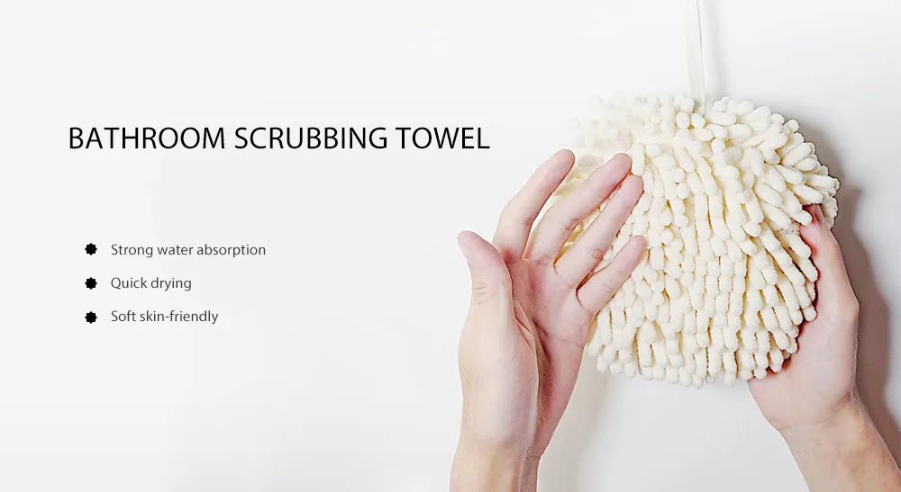 Youpin Qualitell Scrubbing Hand Towel Kitchen Bathroom Hanging Handball Wipe Handkerchief Towels Strong water Absorption Rag (2)