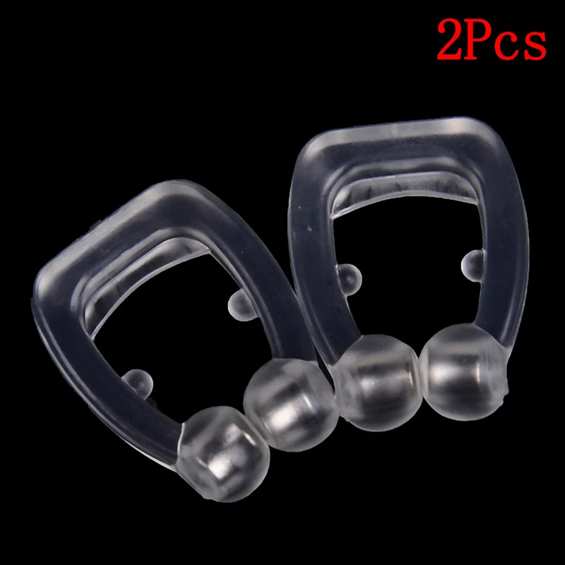 2/5PCS Silicone Magnetic Anti Snore Stop Snoring Nose Clip Sleep Tray Sleeping Aid Apnea Guard Night Device Hot Sale - Цвет: 2pcs