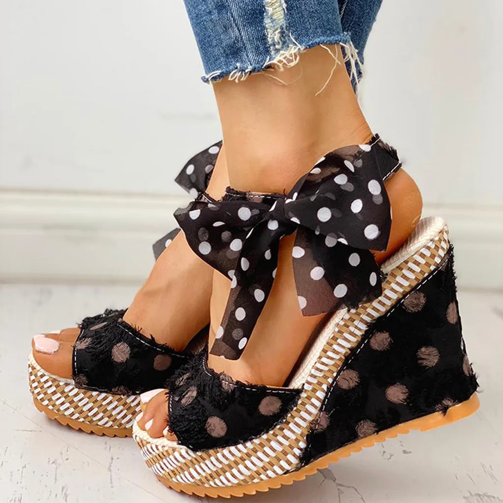 polka dot wedges