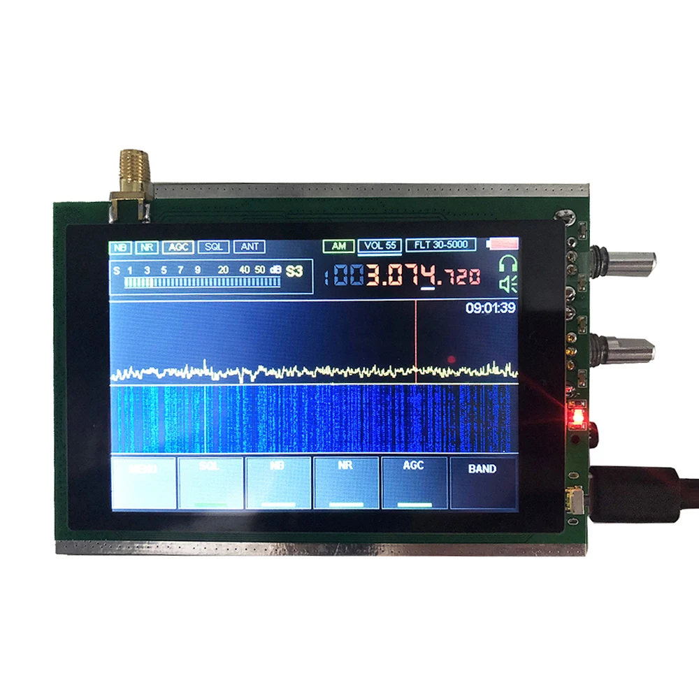 50KHz-200MHz 말라카이트 SDR 라디오 말라 히트 DSP 3.5 인치 터치..