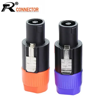 

10pcs/lot 4 Pin NL4FC Speaker Power Amplifier AC Power Male Plug Cable 4 Poles 4 Cores Connector