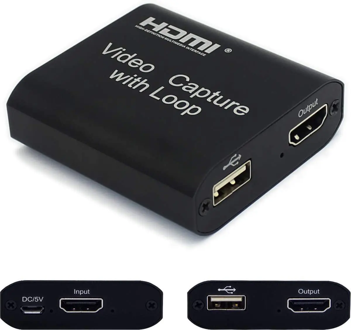 4k Audio Video Capture Card With Loop Out Hdmi To Hdmi Usb