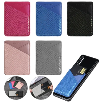 

New Fashion Adhesive Cell Phone Pouch PU Leather Storage Wallet Card Holder Universal Credit Card Stick-on Back Pocket Sticker