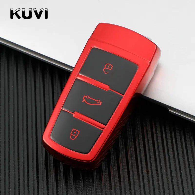 Car Key Case Full Cover For Volkswagen Vw Cc Passat B6 B7 Maogotan R36b5b7l Start System Styling Tpu - - Racext™️ - - Racext 35