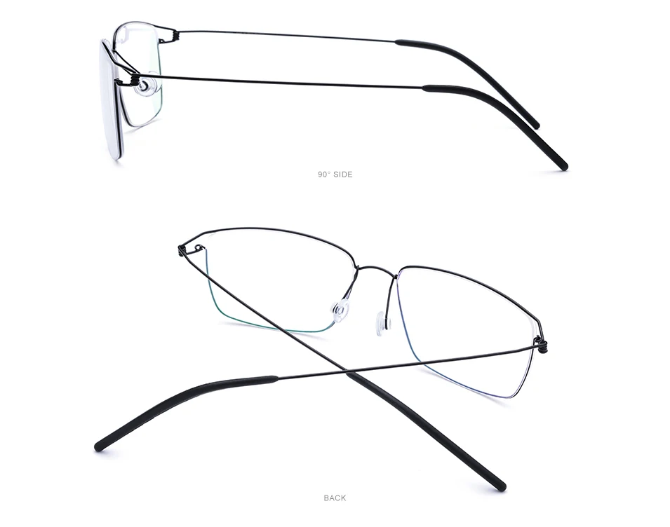 Оптические очки из титанового сплава, оправа для мужчин, очки по рецепту, новинка, женские брендовые дизайнерские очки без винтов для близорукости 98624