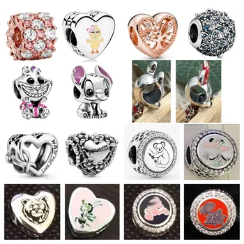 

79 High Quality Original 925 Sterling Silver Mother's Day Charm Cartoon Mouse Charm With Original Engraved Woman Jewelry Gift