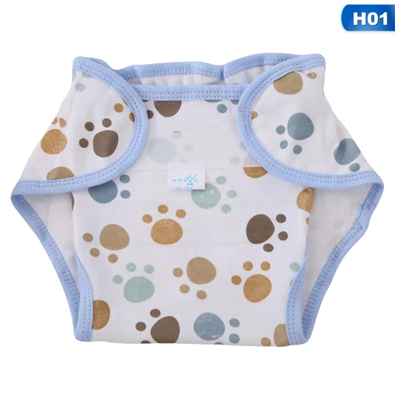 Детские хлопковые подгузники для новорожденных Маленькая Регулируемая Одежда Подгузники водонепроницаемые подходят для детей 3-6 кг