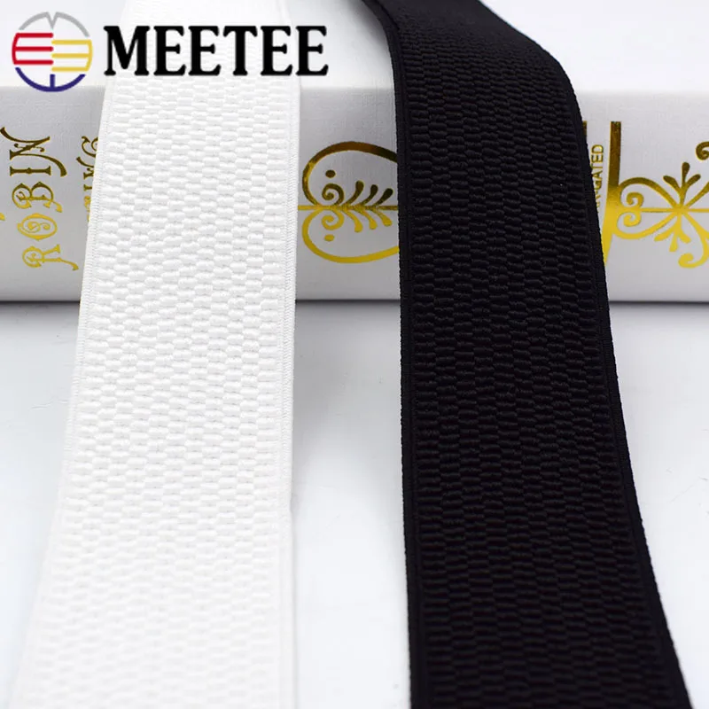

Meetee 5/10M 15-100mm Crochet Elastic Band Rubber Polyester Webbing DIY Clothing Garment Belt Trim Sewing Crafts Accessories