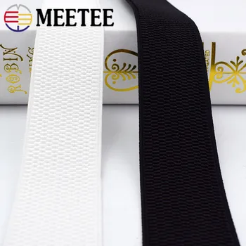 

Meetee 5/10M 15-100mm Crochet Elastic Band Rubber Polyester Webbing DIY Clothing Garment Belt Trim Sewing Crafts Accessories