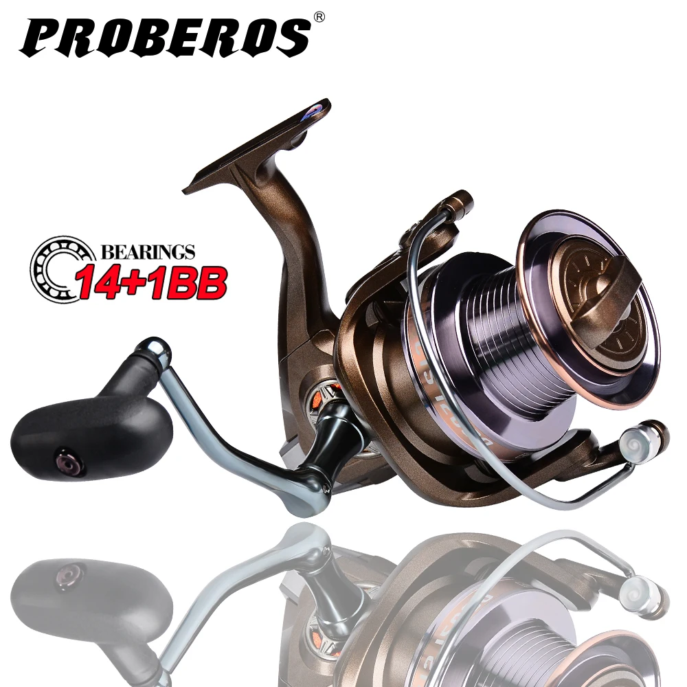 14+ 1BB PRO BEROS спиннинговая катушка, 26-30 кг, катушка для ловли карпа, передняя и задняя, система сопротивления, пресноводные спиннинговые Катушки