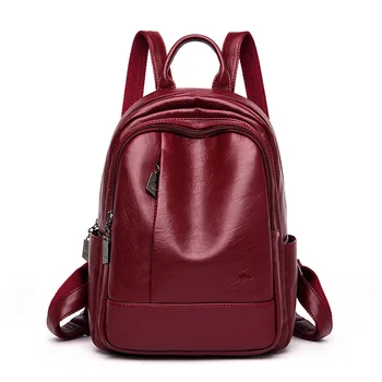 

New Classic Women Backpack High Quality Leather Backpacks Fashion Teenage Girls School Bags Leisure Travel Backpacks Sac A Dos