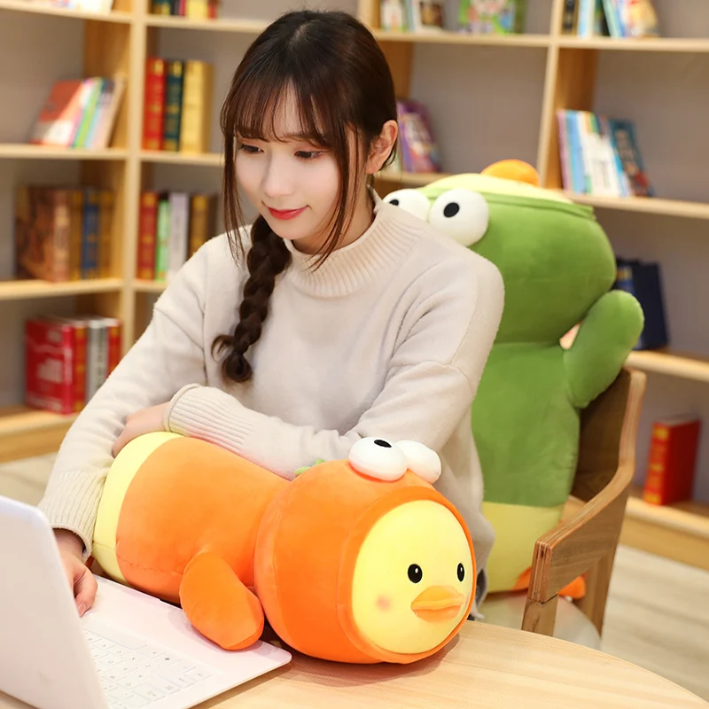 1 шт. симпатичная кукла утка большая плюшевая кровать подушка для сна супермягкий