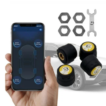 

Bluetooth 4.0 Car Repair External Tyre Pressure Sensor Inspection Tool Universal Alarm System Easy Install Durable For Android