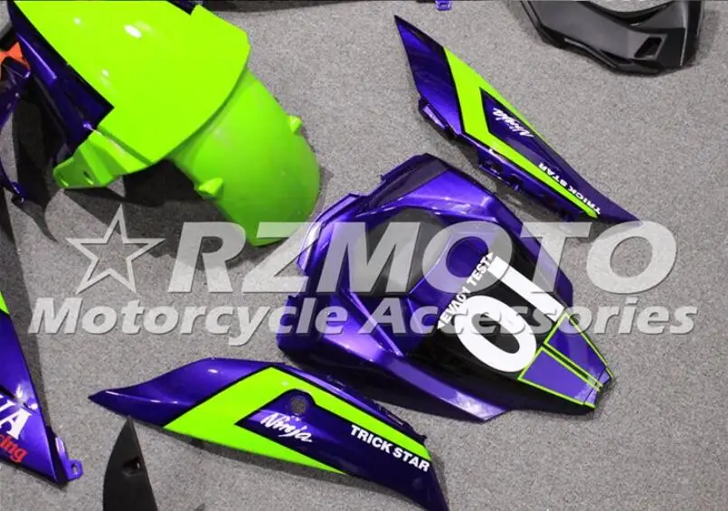 ABS мотоцикл обтекатель комплект подходит для kawasaki Ninja ZX-10R zx10r 10r 16 17 на заказ Фиолетовый Зеленый Прохладный