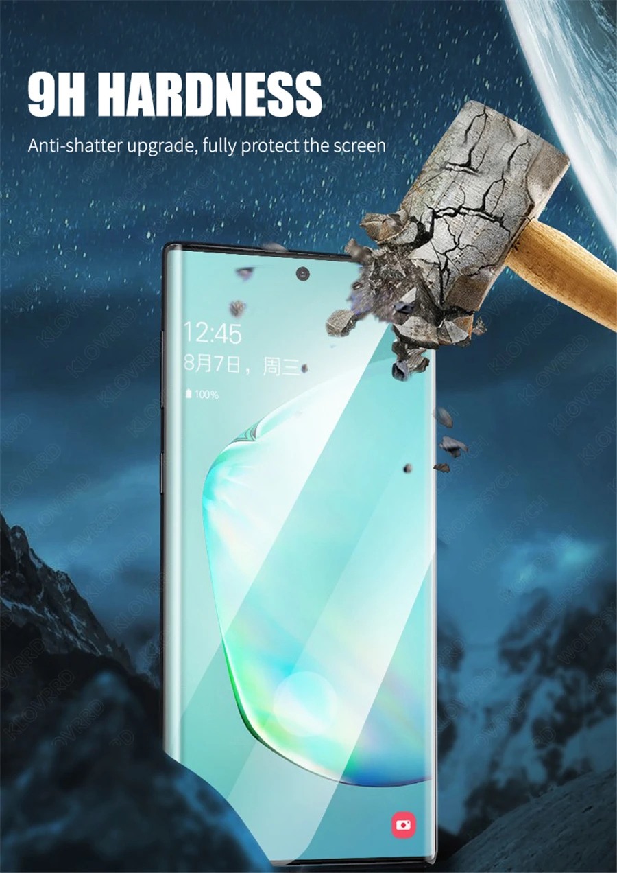 Полное покрытие из закаленного стекла для samsung Galaxy Note 10 pro 8 9 Note10 S10E S10 5G S9 S8 Plus S7 Защитная пленка для экрана