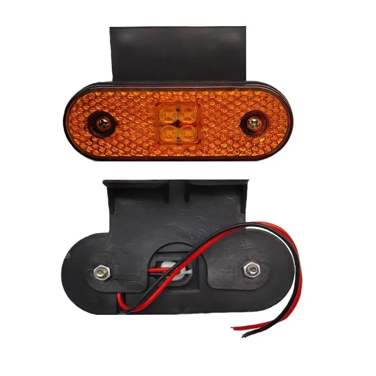 

10x 4LED Red Side marker light 24V LED Rear clearance Lamp Tail Lights for Truck, RV Trailer Lorry Pickup Boats with bracket