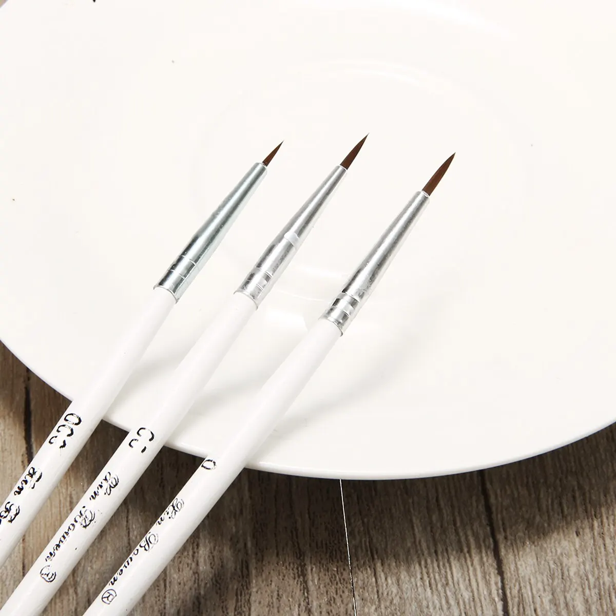 6 Piece Miniature Art Fine Detail Paint Brush Set for Detailing & Art Hand Drawn Painting Brush Pen Nylon Hair Wood Handle