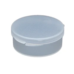 Boîte ronde en plastique de petite taille, conteneurs de stockage transparents, boîte avec couvercle pour organiser les perles et les petites pièces 