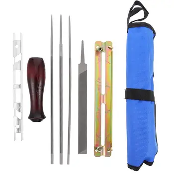 

8 Pcs Chainsaw Sharpener Kit Wood Handle Files Set Saw File For Sawing