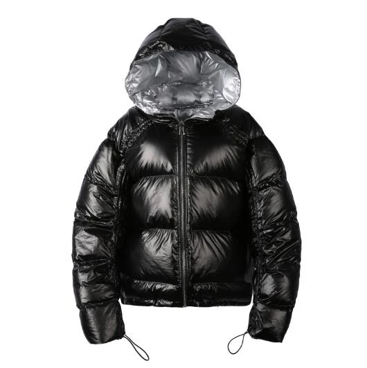 Black without fur Schinteon, женский зимний пуховик, белая утка, большой воротник из натурального Лисьего меха, капюшон, верхняя одежда, Двусторонняя одежда, водонепроницаемое пальто - Цвет: Black without fur