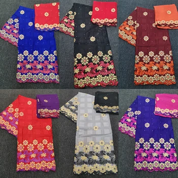 

Swiss voile lace in switzerland african lace fabric high quality 2+5yards swiss dry cotton lace nigerian lace fabrics HL-A24