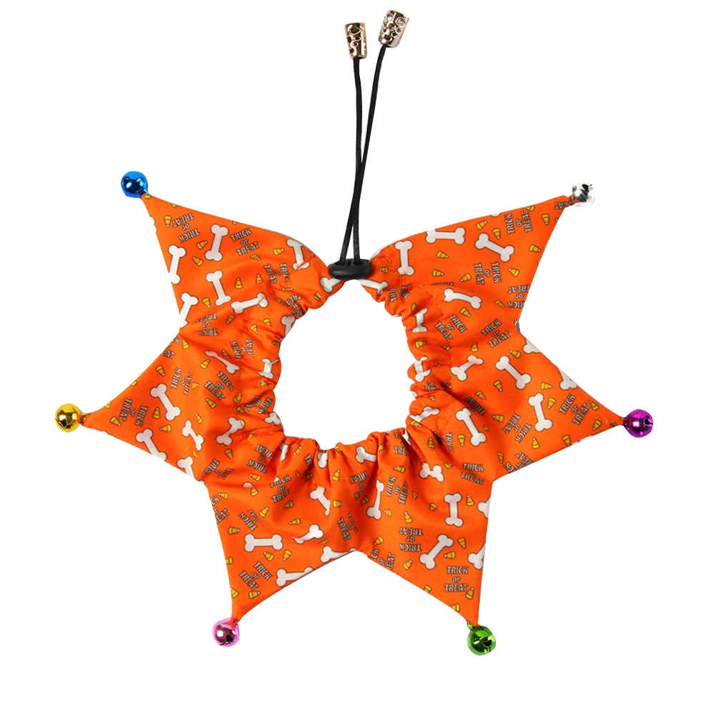 

Decoration Gift Festival Grooming Party Casual Halloween Pet Collar Easy Wear Accessories Puppy Supplies Adjustable With Bell