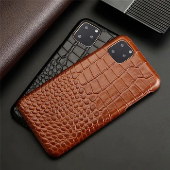 Genuine Leather Crocodile Grain Case for iPhone 11/11 Pro/11 Pro Max