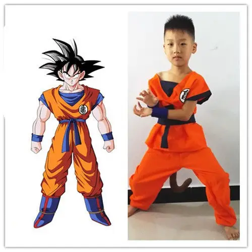 Dragon Ball Z Son Goku Косплей Набор Хэллоуин вечерние костюмы для мальчиков Жемчуг дракона косплей подарок