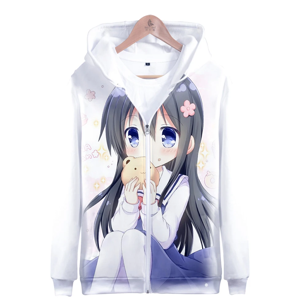Wataten-An Angel/толстовка с капюшоном на пуху; повседневная одежда с длинными рукавами на молнии; коллекция года; Kawaii; корейский стиль