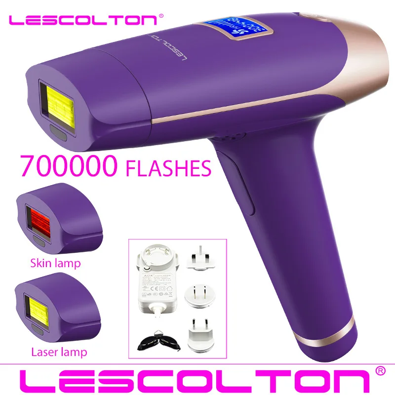 Lescolton t009i 1900000 снимков можно выбрать IPL эпилятор с ЖК-дисплеем лазерный триммер для постоянного бикини электрический эпилятор IPL - Цвет: Three lamps purple