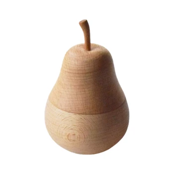 

Wood Toothpick Storage Black Walnut Toothpicks Organizer Small Pear Shape Fruit Fork Jar Container Creative Modern Kitchen Items