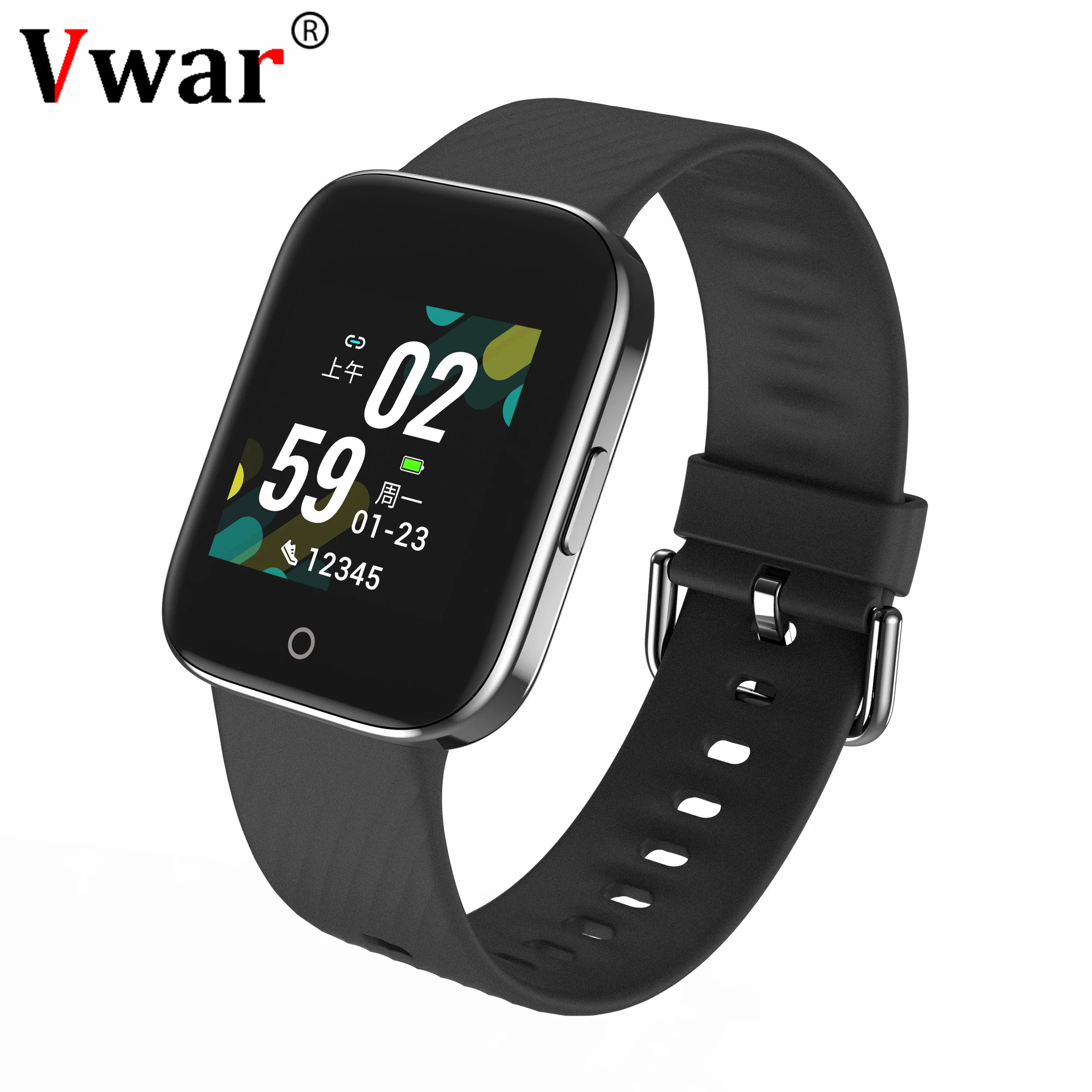 

Vwar Bluetooth 5.0 Fashion Smart Watch Men Women IP68 Waterproof Smartwatch Heart Rate Fitness Tracker for Android Apple Phone