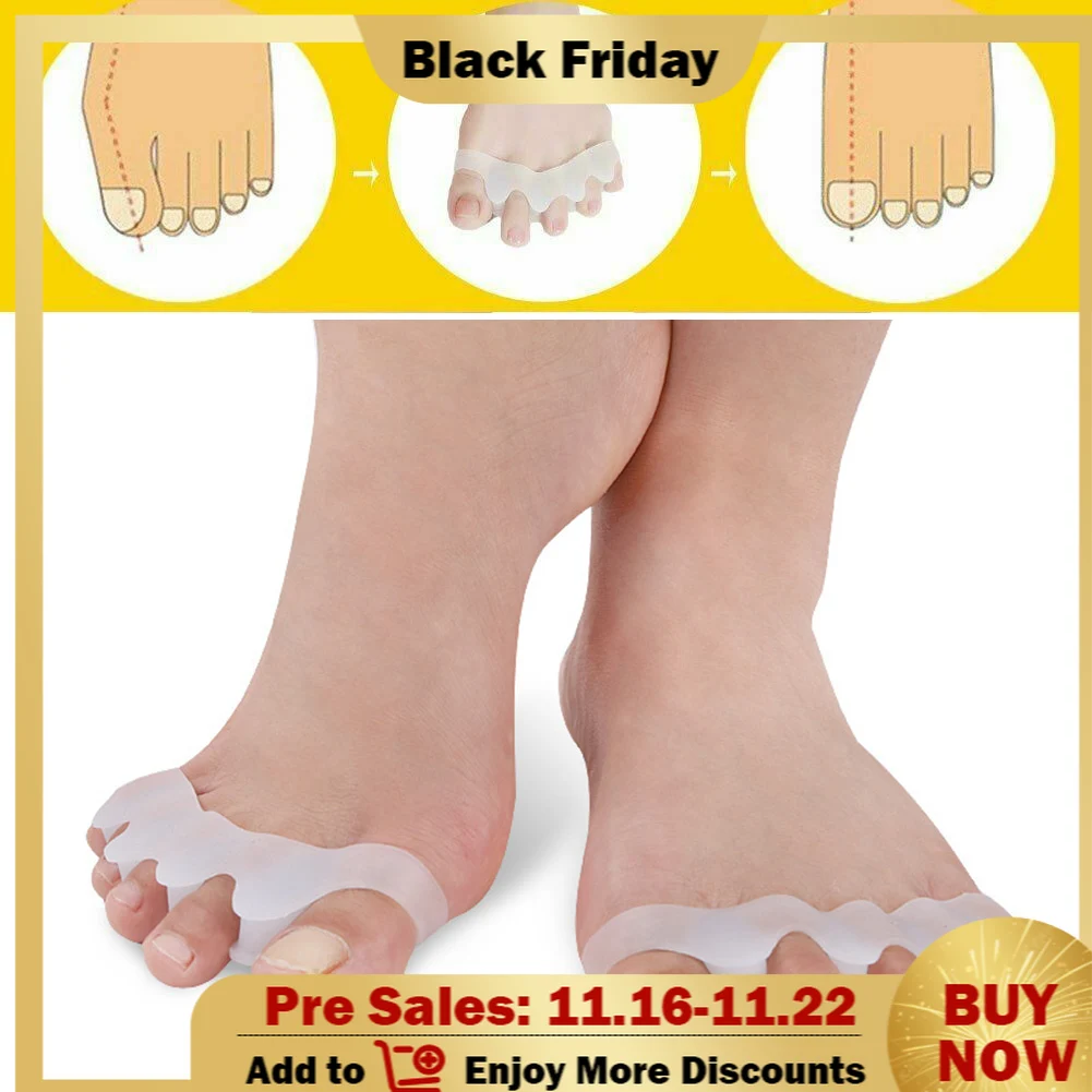 

2pcs/set Silicone Finger Toe Protector Toe Separators Stretchers Straightener Bunion Protector Pain Relief Foot Care 5 Colors