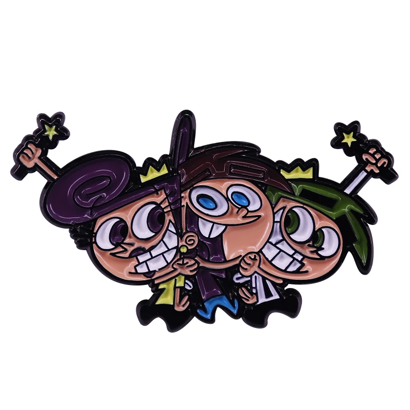 Timmy, Cosmo And Wanda Brooch Funny Cartoon Characters From The Fairly  Oddparents - Brooches - AliExpress