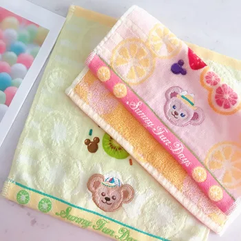 

Cartoon Cute Duffy Bear Shelliemay Embroidered Small Towel Face Towe for Children Kids Handkerchief Baby Saliva Towel