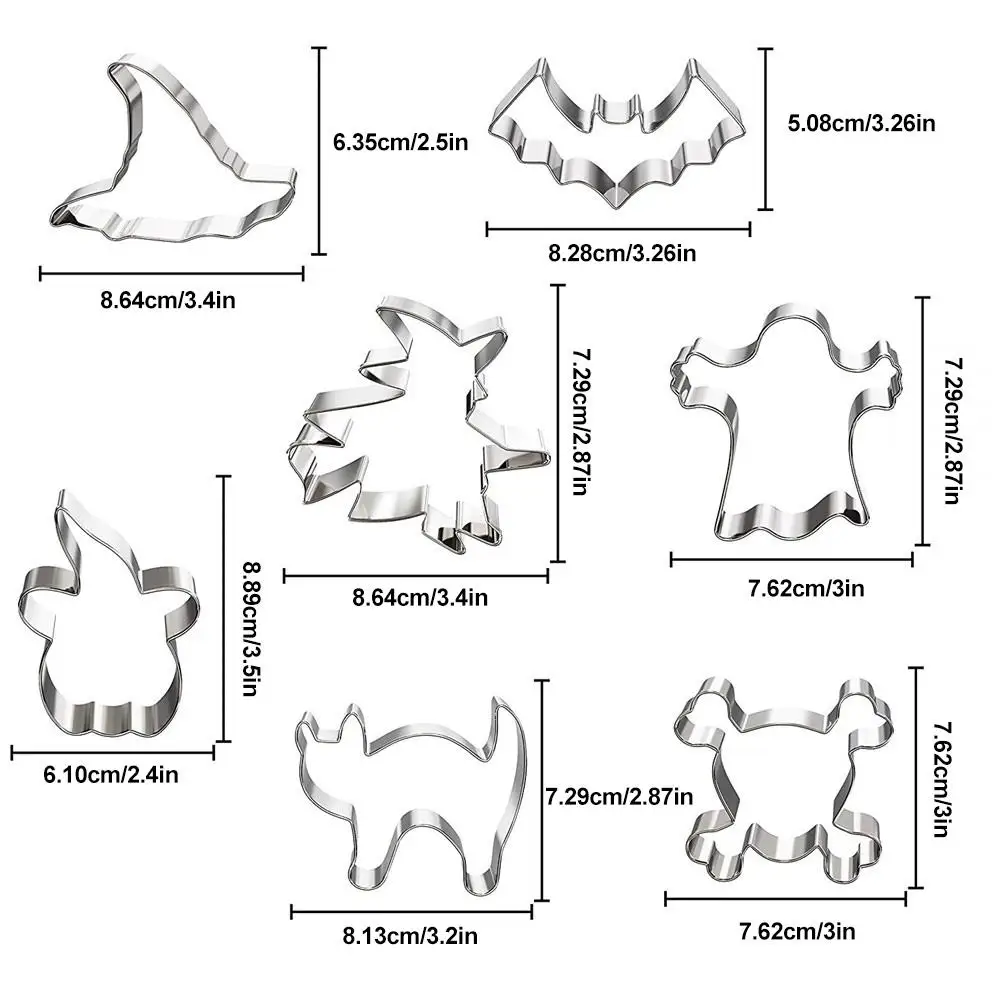 7 шт набор формочек для печенья из нержавеющей стали Хэллоуин Формочки для печенья