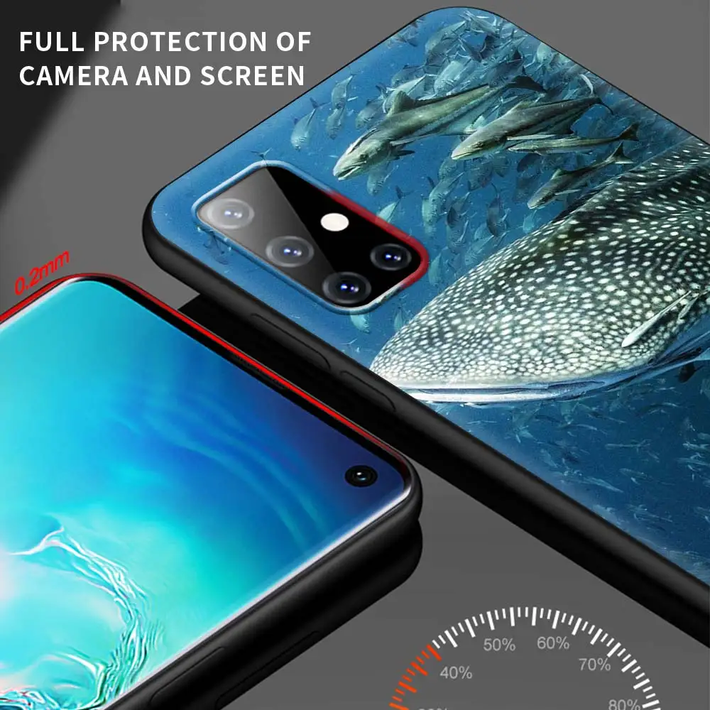 Ocean Whale Shark Swim Art Phone Case - TPU Silicone Cover