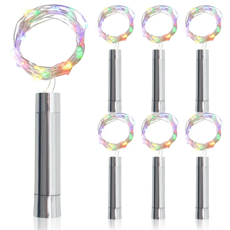 AA Battery Cork Shape Lights Wine Bottle Mini String Lighting Copper Wire Light Starry for Wedding and Party Decoration | Лампы и