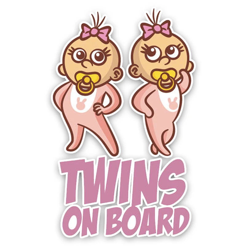 Цветная Автомобильная наклейка Dawasaru Twins Baby on Board водонепроницаемая для ноутбука