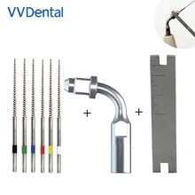 

VVDental ED2 эндодонтическая Чистящая насадка с двойным открывающим ключом и 6 никти-файлов, совместимых с SATELEC/ DTE/ GNATUS