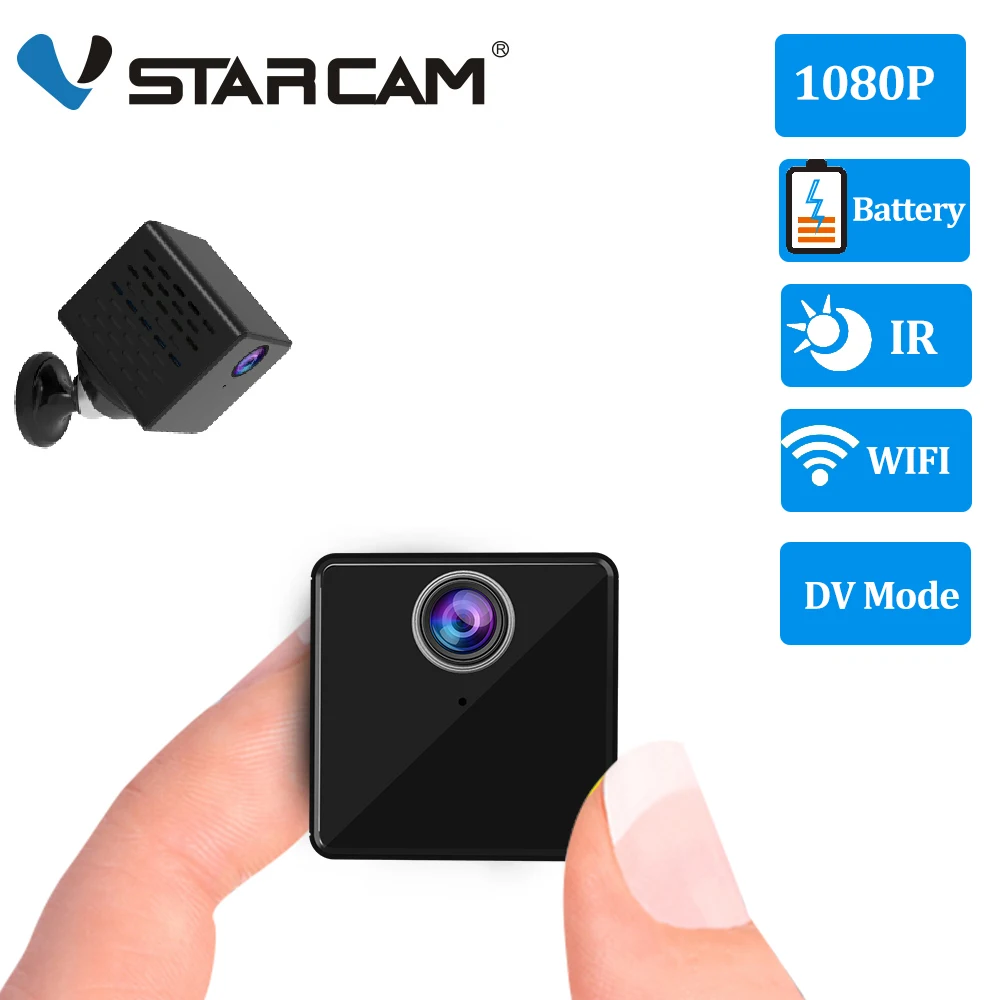 

Vstarcam 1080P Mini Camera Rechargeable Battery IP Camera Security Sureveillance Camera Wifi Camera & DV Recorder 2 in 1