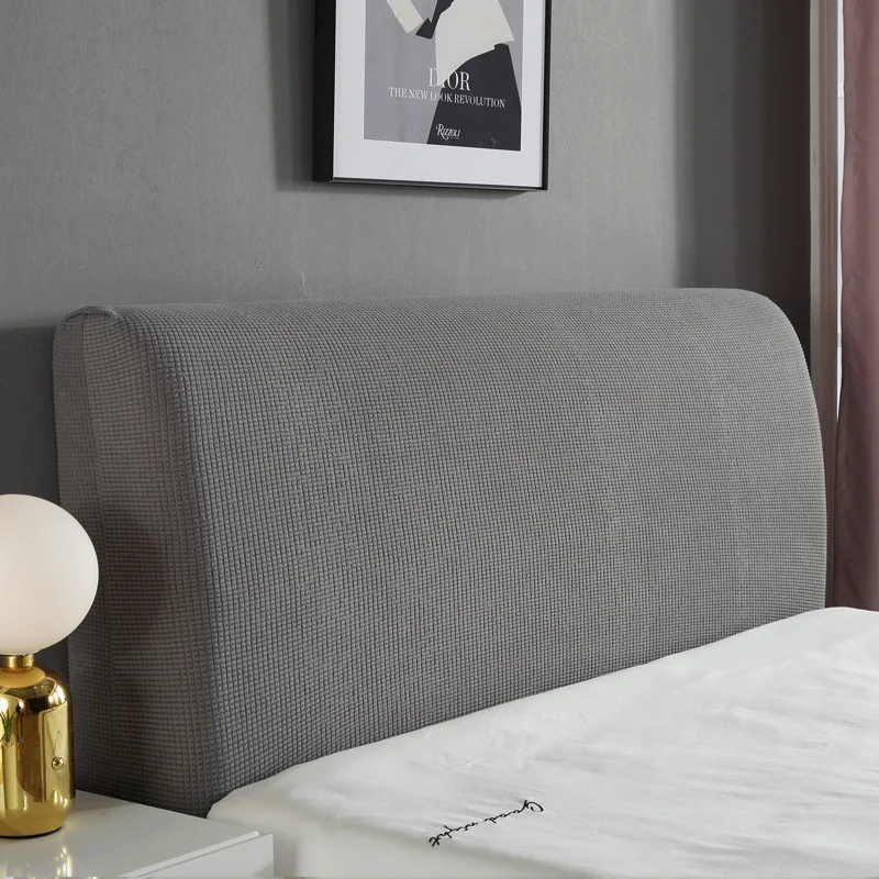 Bed Headboard Slipcover Protector Stretch Solid Color Dustproof Cover