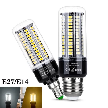 

1PC E27 LED Lamp E14 SMD5736 LED Lamp AC85-265V LED Corn Light 3.5W 5W 7W 9W 12W 15W 18W No Flicker for Living Room Ampoule