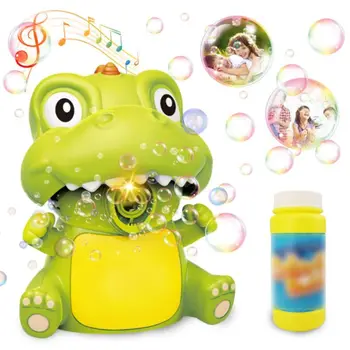 

Cute Dinosaur Squirrel Automatic Bubble Machine Soap Blower Blowing with Music Light Kids Bath Toys
