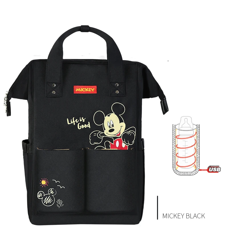  Disney Mummy Bag Large Capacity Mummy Shoulder Travel Backpack Baby Diaper Bag Bottle Bag Pregnant 