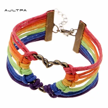 

10Pcs Colorful Rainbow Letter Bead Adjustable Bracelet Handmand Weaving Jewelry Bracelets Christmas Gift Keychain
