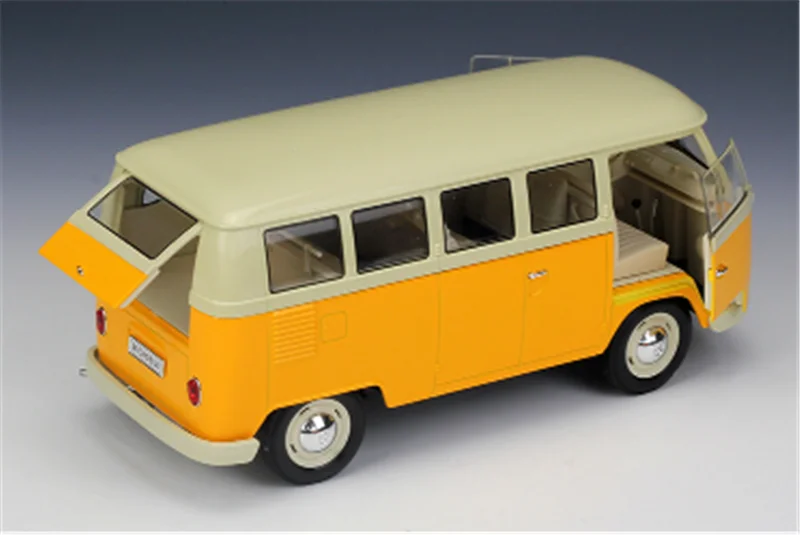 Коллекция 1:18 Масштаб 24 см T1 автобус фургон модель автомобиля литой Сплав Классический Автомобиль Моделирование автомобиля дисплей для детей и взрослых